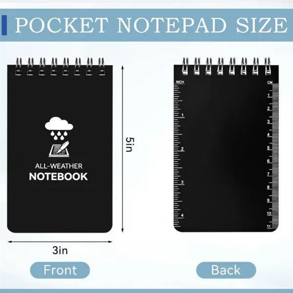 Waterproof Notebook Top-Spiral Weatherproof NotePad