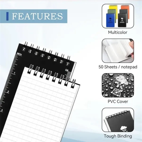 Waterproof Notebook Top-Spiral Weatherproof NotePad