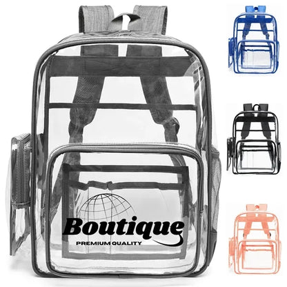 Stadium Approved Waterproof Transparent Backpack Clear Bag