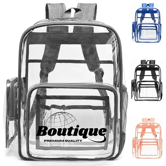 Stadium Approved Waterproof Transparent Backpack Clear Bag