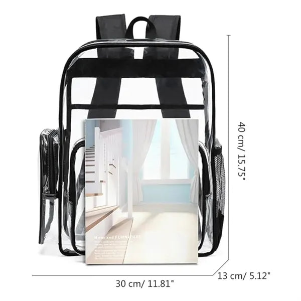 Stadium Approved Waterproof Transparent Backpack Clear Bag