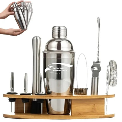 11pcs Stainless Steel Cocktail Shaker Set Bartender Kit