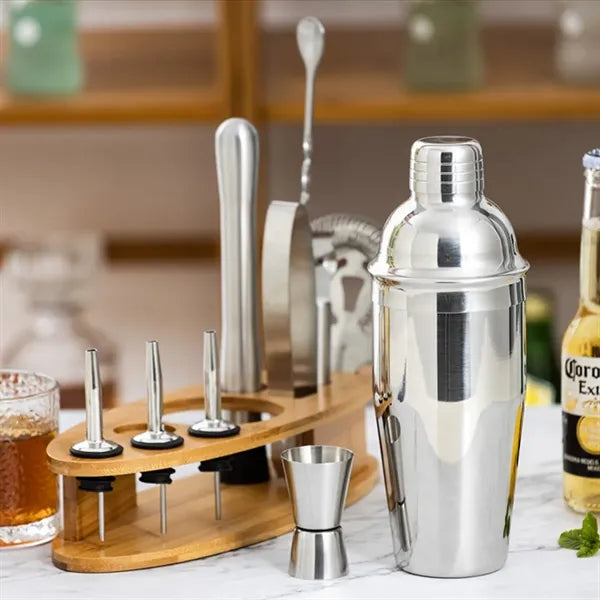 11pcs Stainless Steel Cocktail Shaker Set Bartender Kit