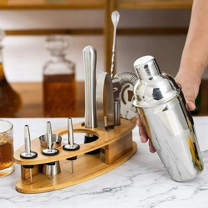 11pcs Stainless Steel Cocktail Shaker Set Bartender Kit
