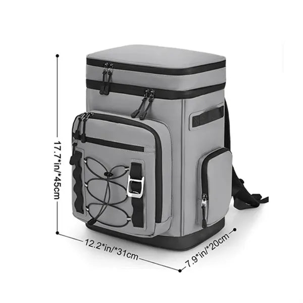 30L Waterproof Insulated Cooler Backpack W/ Multiple Pocket