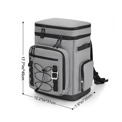 30L Waterproof Insulated Cooler Backpack W/ Multiple Pocket
