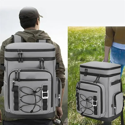 30L Waterproof Insulated Cooler Backpack W/ Multiple Pocket