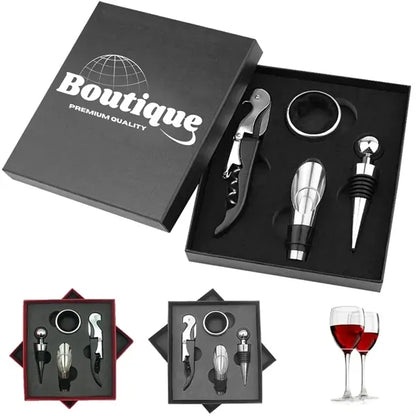 4pcs Stainless Steel Accessory Tool Wine Bottle Opener Set
