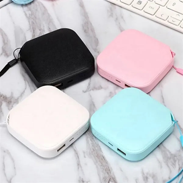 10000mAh Customized Mini Portable With Lanyard Power Bank