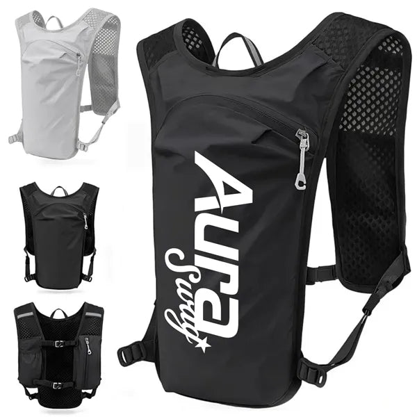 Hydration Backpack with Chest Strap and Ventilated Back