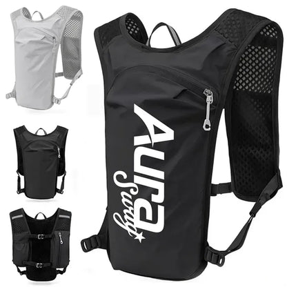 Hydration Backpack with Chest Strap and Ventilated Back
