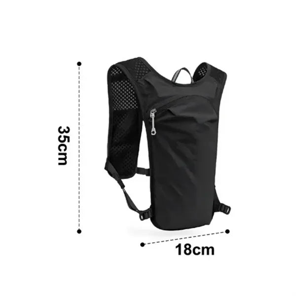 Hydration Backpack with Chest Strap and Ventilated Back
