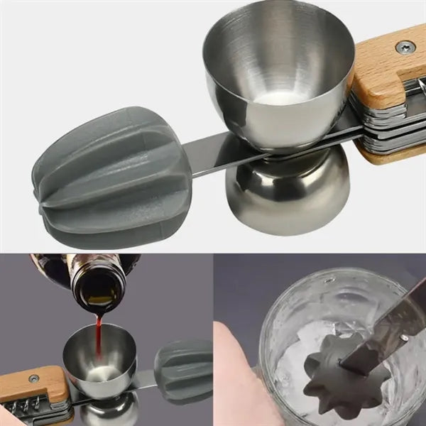 8-in-1 Portable Multi-Function Cocktail Bartending Bar Tools