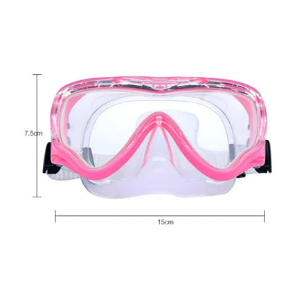 Large Frame Diving Goggles For Kids W/ Anti-Fog Lens