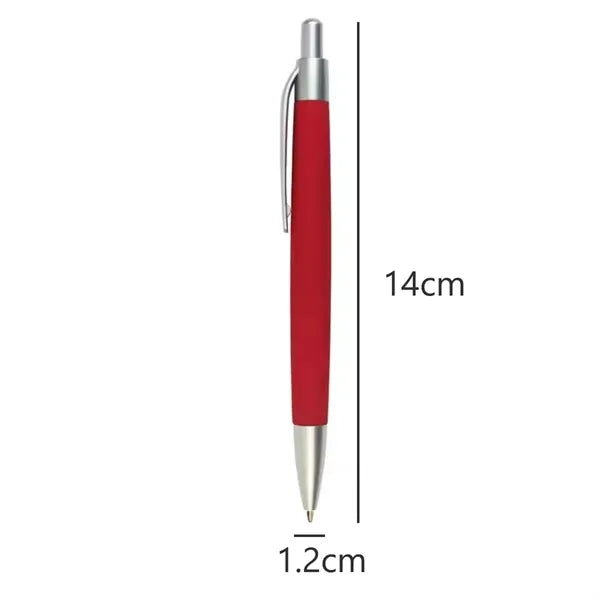 Colorful Ballpoint Pens with Silver Trim