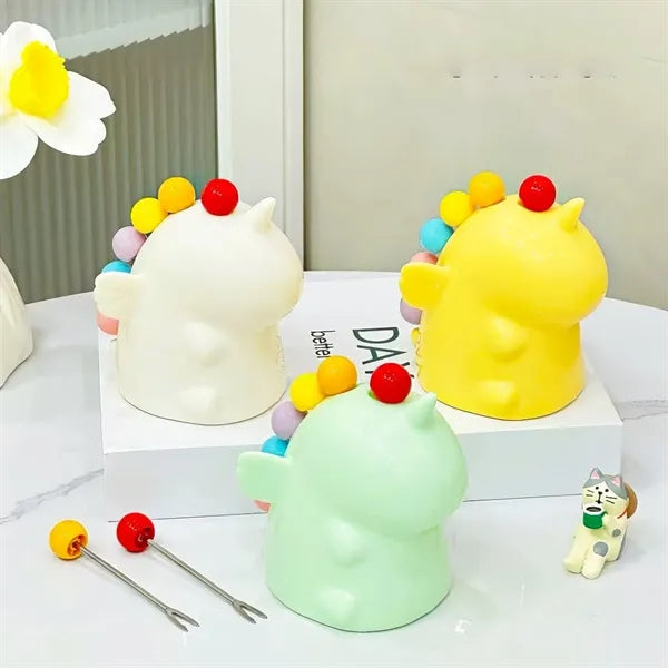 Fruit Forks with  Unicorn Holder