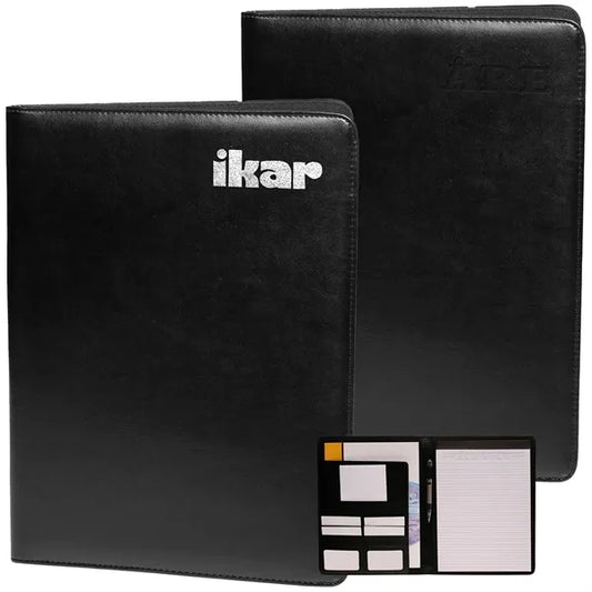 Smooth Surface Leather Portfolio with Pen Loop & File pocket