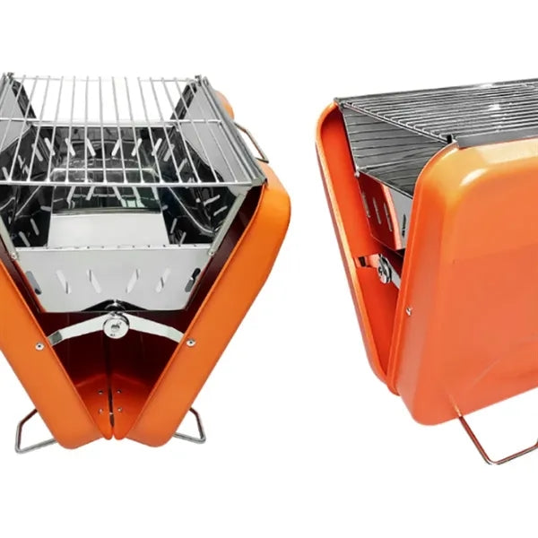 BBQ Compact Charcoal Folding Metal Grill