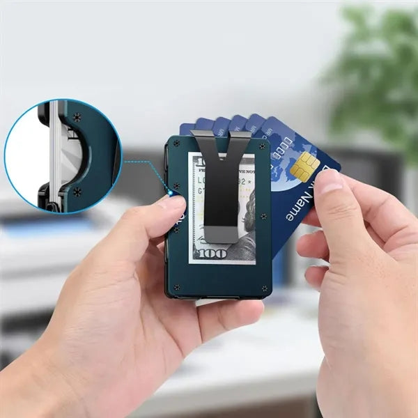 RFID Metal Slim Credit Card Clip Wallet