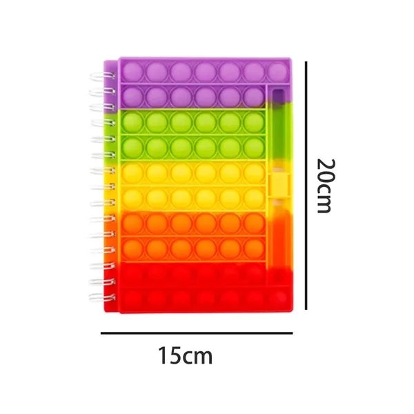 Spiral Bubble Push Pop Fidget Silicon Toy Notebook
