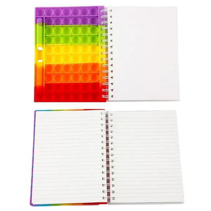 Spiral Bubble Push Pop Fidget Silicon Toy Notebook