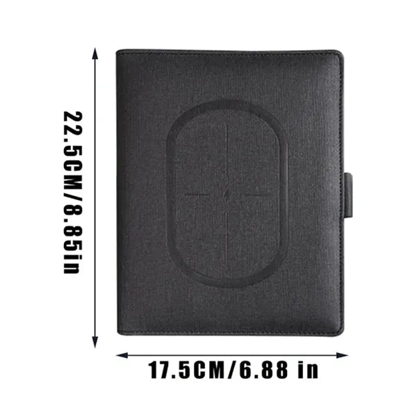 A5 8000mAh Wireless Charging Power Bank Portfolios Notebook