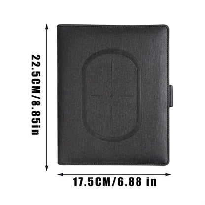 A5 8000mAh Wireless Charging Power Bank Portfolios Notebook