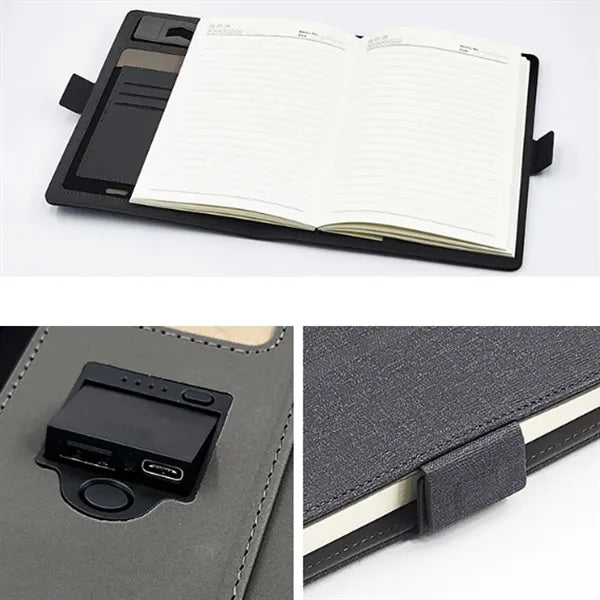 A5 8000mAh Wireless Charging Power Bank Portfolios Notebook