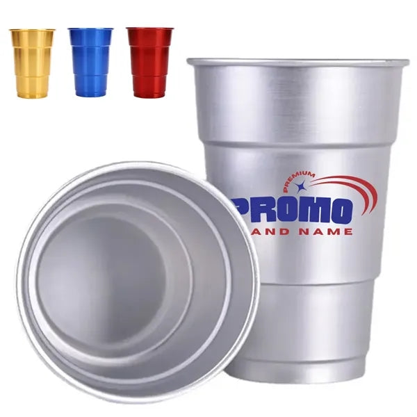 17oz. Custom Stackable Aluminum Cup Beer Mug