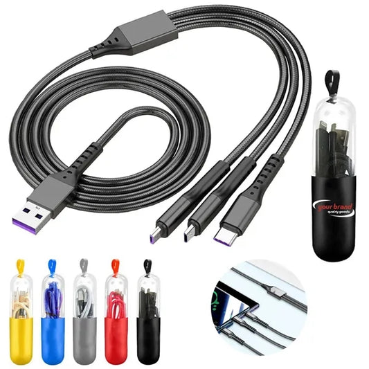 3 in 1 Fast Charging Cable For Phones & Most Devices