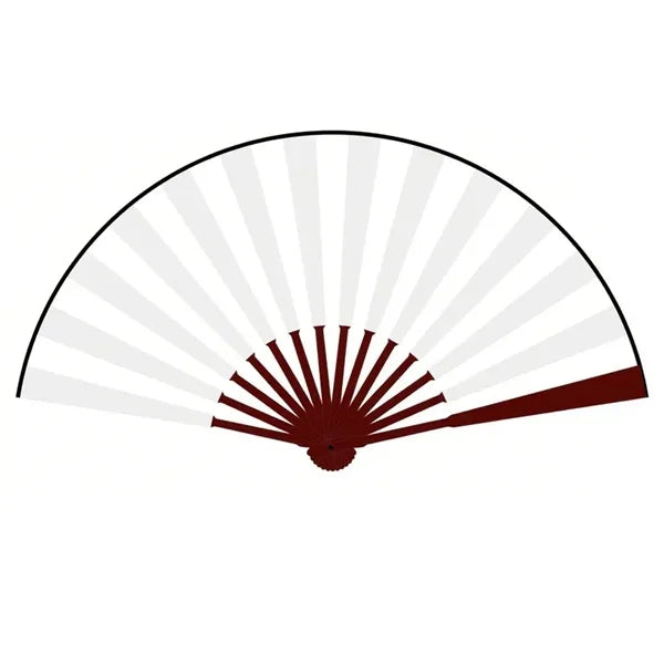 Traditional Bamboo Hand Fan - Premium Silky Fabric