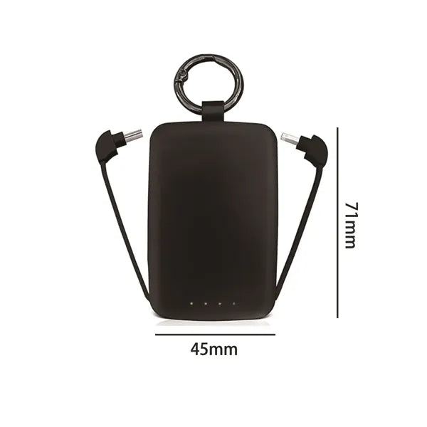 Mini Keychain Power Bank with LED Flashlight