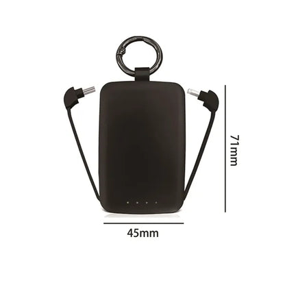 Mini Keychain Power Bank with LED Flashlight