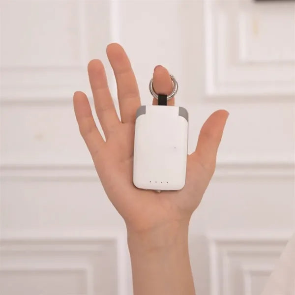 Mini Keychain Power Bank with LED Flashlight