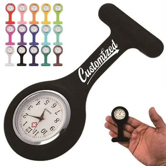 Silicone Nurse Fob Watch with Safety Pin Clip