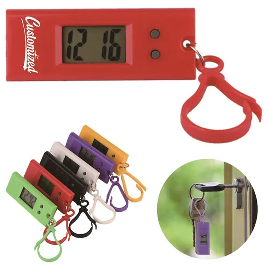Mini Digital Keychain Watch with Clip for Students