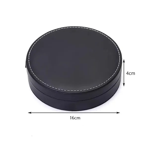 4-Piece Wine Tool Gift Set in Round Leather Case