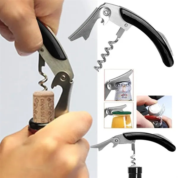 4-Piece Wine Tool Gift Set in Round Leather Case