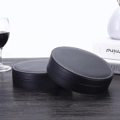 4-Piece Wine Tool Gift Set in Round Leather Case