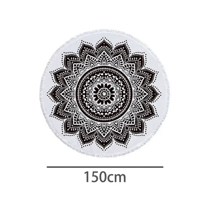 Round Beach Towel with Tassels