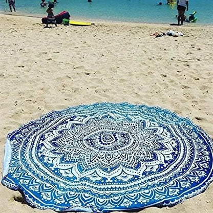 Round Beach Towel with Tassels