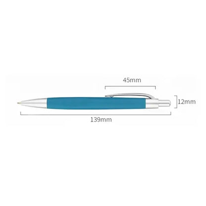 Custom Click Ballpoint Pen with Rubber Grip and Metal Clip