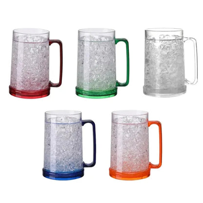 15Oz. Freezable Crystal Beer Mug with Handle Bottle