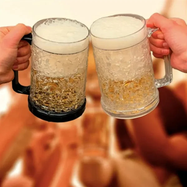 15Oz. Freezable Crystal Beer Mug with Handle Bottle