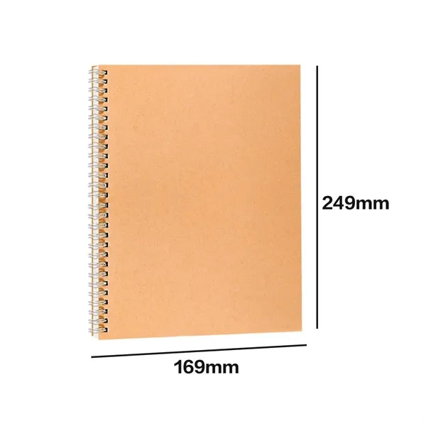 B5 Eco-Friendly Kraft Spiral Notebook Lined Pages Journal