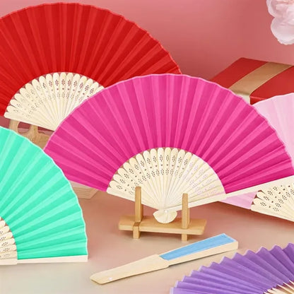 Bamboo Frame Paper Hand Fan