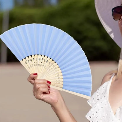 Bamboo Frame Paper Hand Fan