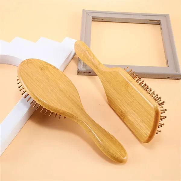 Bamboo Hair Brush for Scalp Stimulation