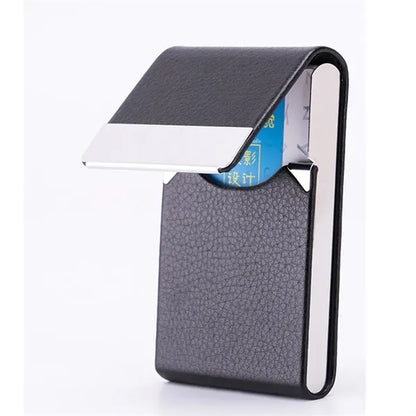 PU Leather  Stainless Steel Business Card Case