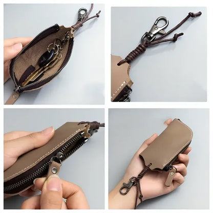 Vintage Leather Key Coin Pouch